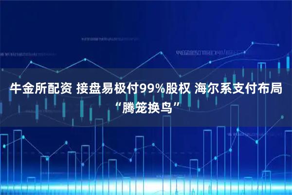 牛金所配资 接盘易极付99%股权 海尔系支付布局“腾笼换鸟”